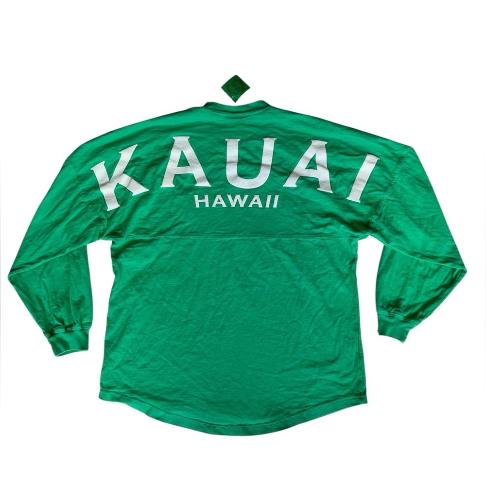 Kauai Hawaii Graphic Long Sleeve Shirt Small Green Tourist